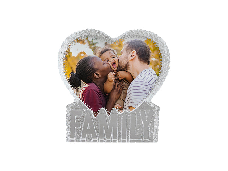 Sublimation Crystal for Family Gift (Heart Shape,10*10*2cm)