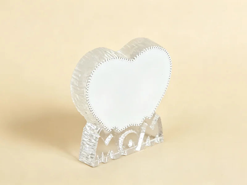Sublimation Crystal for Mother's Day (Heart Shape,10*10*2cm)