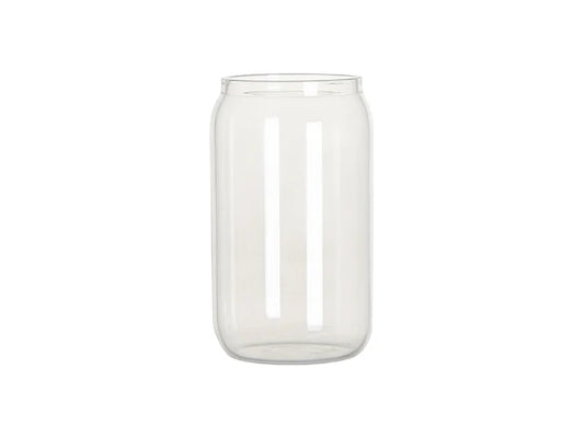 Sublimation Blanks 13oz/400ml Can Glass Mug with bamboo lid(Clear)