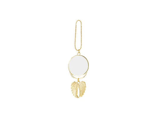 Sublimation Angel wings Car Hanger Ornament (Two-Side Printable, Gold)