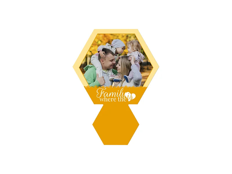 Sublimation Blanks Aluminum Photo Frame(Hexagon,15.3*20.3*0.1cm)