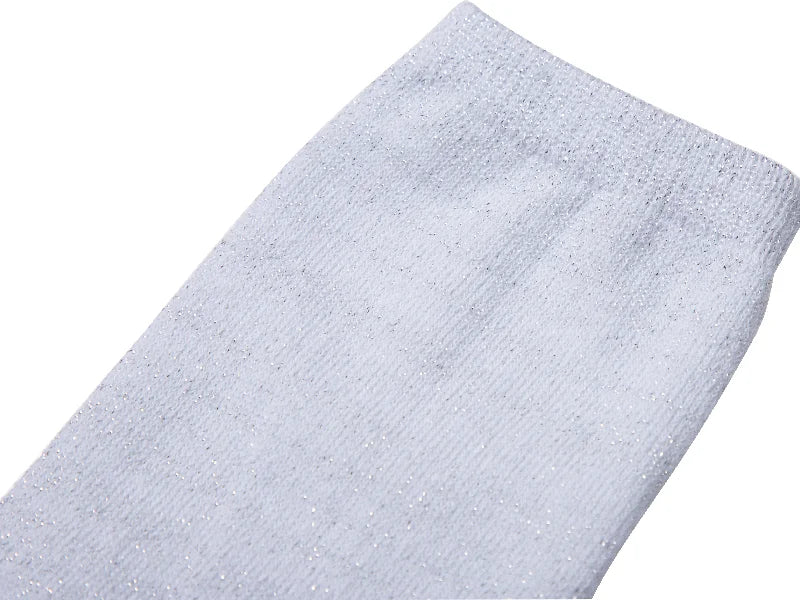 Sublimation Silver Silk Glitter Socks (7.5*35cm)