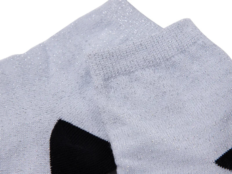 Sublimation Silver Silk Glitter Adult Crew Sock (8.5*22cm)