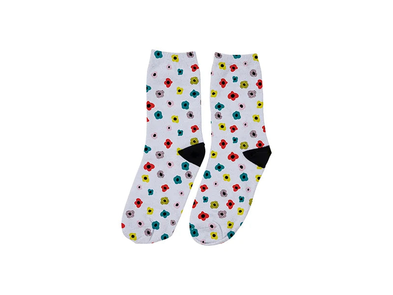 Sublimation Silver Silk Glitter Adult Crew Sock (8.8*30.5)