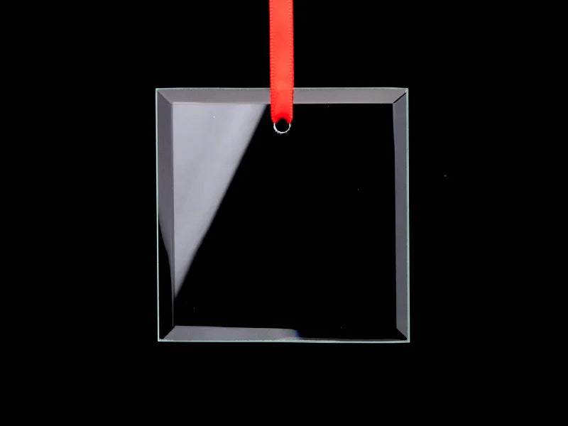 3inch Engraved Glass Ornament (Square)