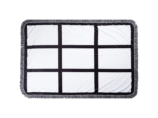 Sublimation 9 Panel Plush Throw Blanket (100*150cm/39.4inchx59inch)