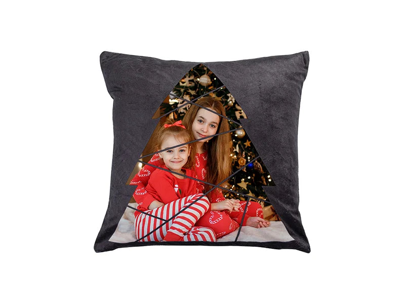 Sublimation 10 Panel Plush Pillow Cover (Tree Shape, 40*40cm/15.75inchx15.75inch)