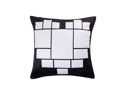 Sublimation 15 Panel Plush Pillow Cover (Heart-Shape, 40*40cm/15.75inchx15.75inch)