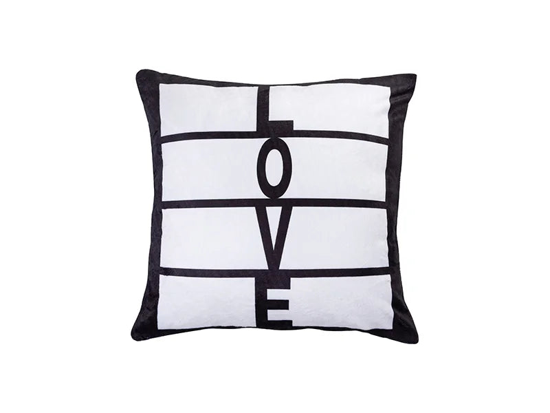 Sublimation 8 Panel Plush Pillow Cover (LOVE, 40*40cm/15.75inchx15.75inch)