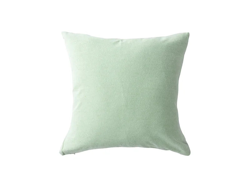 Two-Tone Sublimation Blanks Pillow Cover (40*40cm/15.7inch x 15.7inch, Light Green)