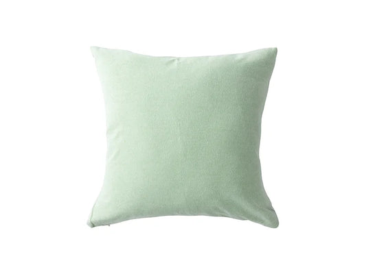 Two-Tone Sublimation Blanks Pillow Cover (40*40cm/15.7inch x 15.7inch, Light Green)