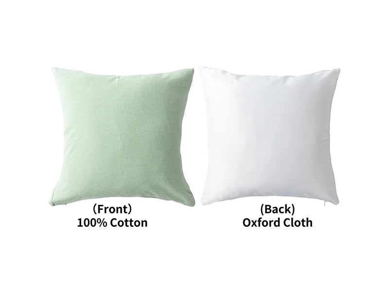 Two-Tone Sublimation Blanks Pillow Cover (40*40cm/15.7inch x 15.7inch, Light Green)