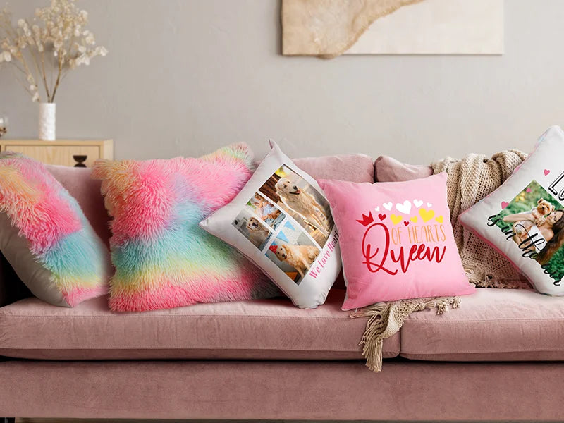 Two-Tone Sublimation Blanks Pillow Cover (Light Gray,40*40cm/15.7inch x 15.7inch)