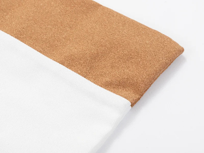 Sublimation Blanks Canvas Stitching Cork Pillow case (Upper and Lower Cork Stitching)