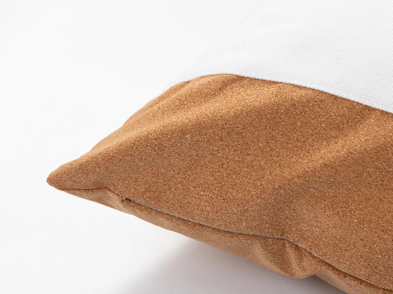 Sublimation Blanks Canvas Stitching Cork Pillow case (Upper and Lower Cork Stitching)