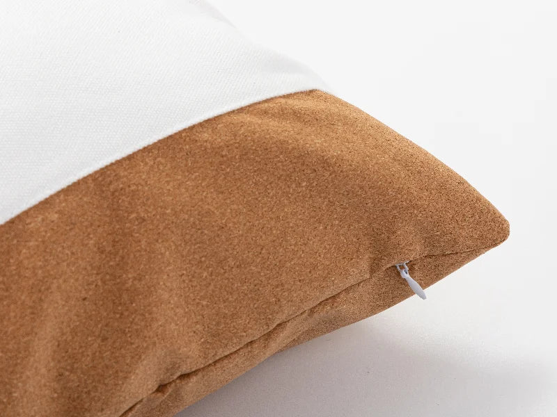 Sublimation Blanks Canvas Stitching Cork Pillow case (Upper and Lower Cork Stitching)