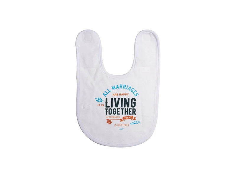 Sublimation Fleece Baby Bib (White, 23*33cm)