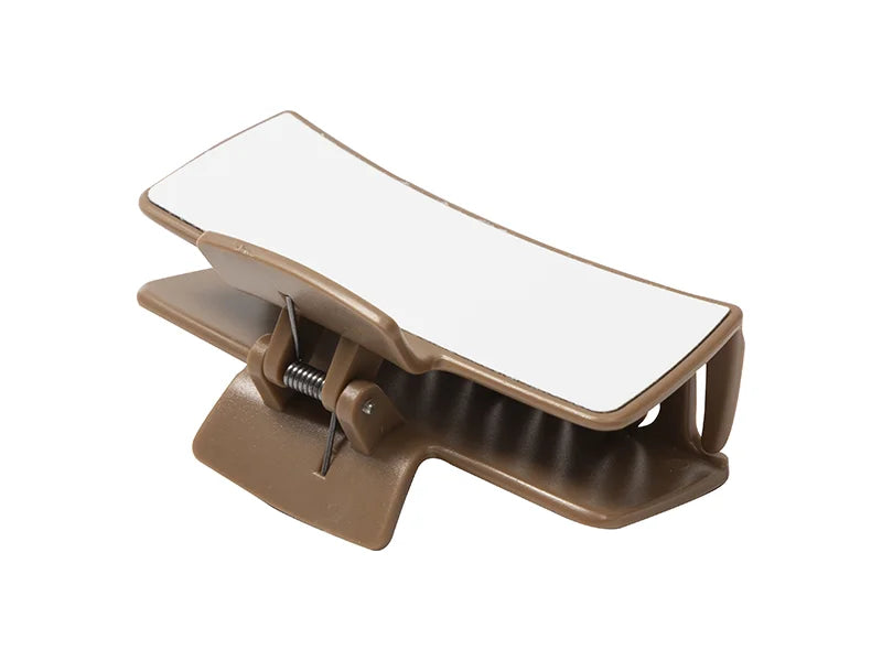 Sublimation Blanks Adult Ponytail Clip w/ Insert(Dark Brown,5.4*10.5*4.2cm)