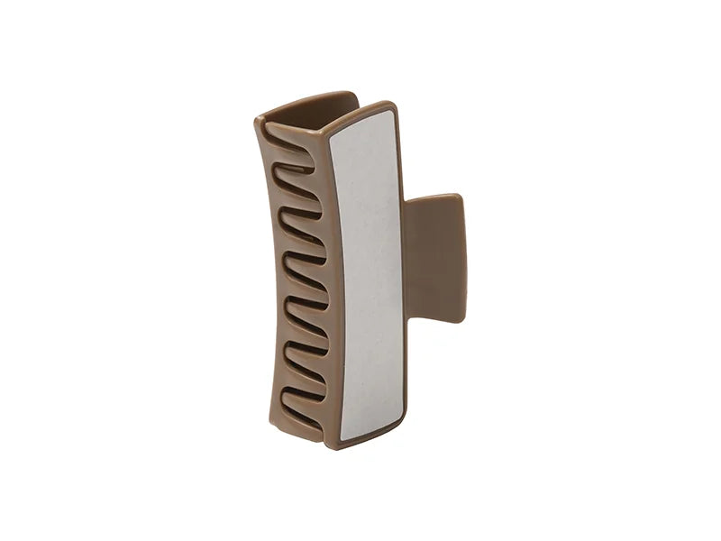 Sublimation Blanks Adult Ponytail Clip w/ Insert(Dark Brown,5.4*10.5*4.2cm)