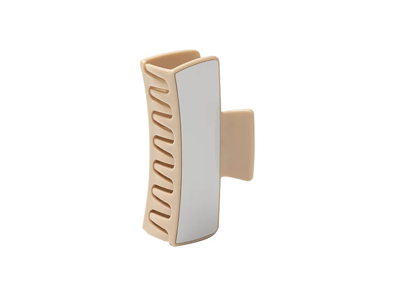 Sublimation Blanks Adult Ponytail Clip w/ Insert(Cream color,5.4*10.5*4.2cm)