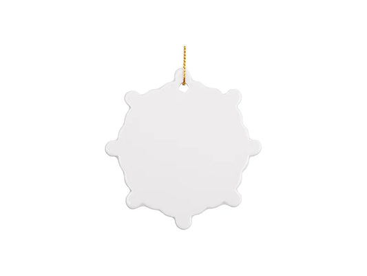 Sublimation 3inch Rudder-shape Ceramic Ornament
