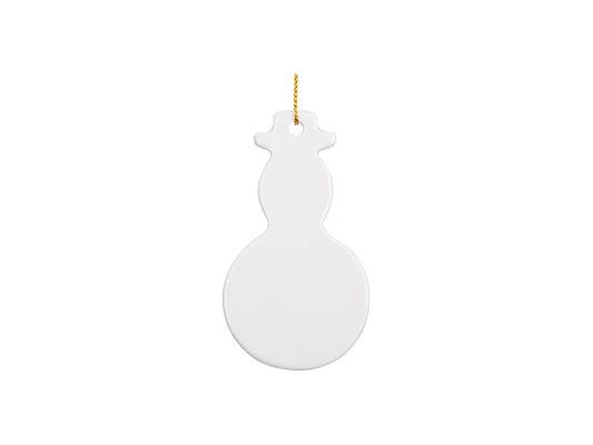 Sublimation 3inch Snowman Ceramic Ornament