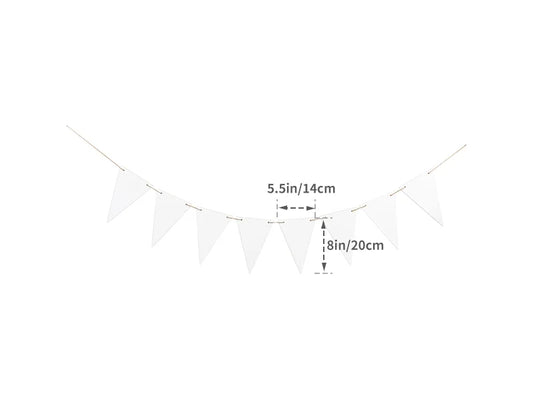Sublimation Blanks 8pcs Triangle Hardboard Holiday Banner (14*20cm)