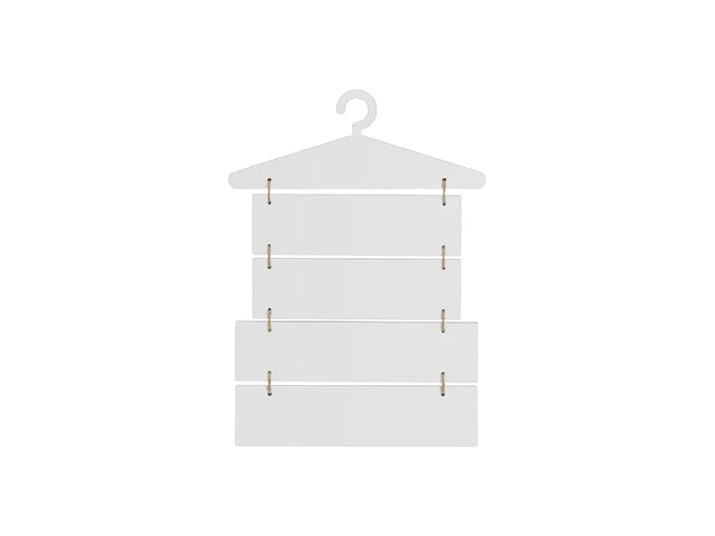 Sublimation Blanks 5 Pieces Laundry Room Hardboard Hanging Wall Signs (Hanger & Rectangle)