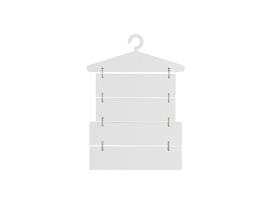 Sublimation Blanks 5 Pieces Laundry Room Hardboard Hanging Wall Signs (Hanger & Rectangle)