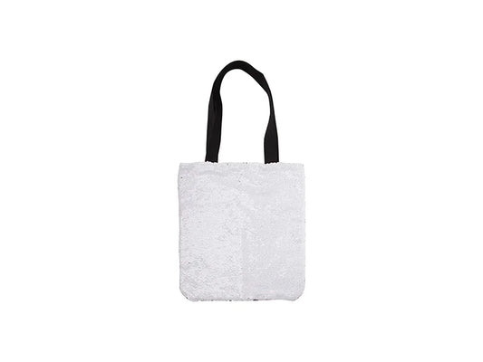 Sublimation Sequin Double Layer Tote Bag (White/Silver)