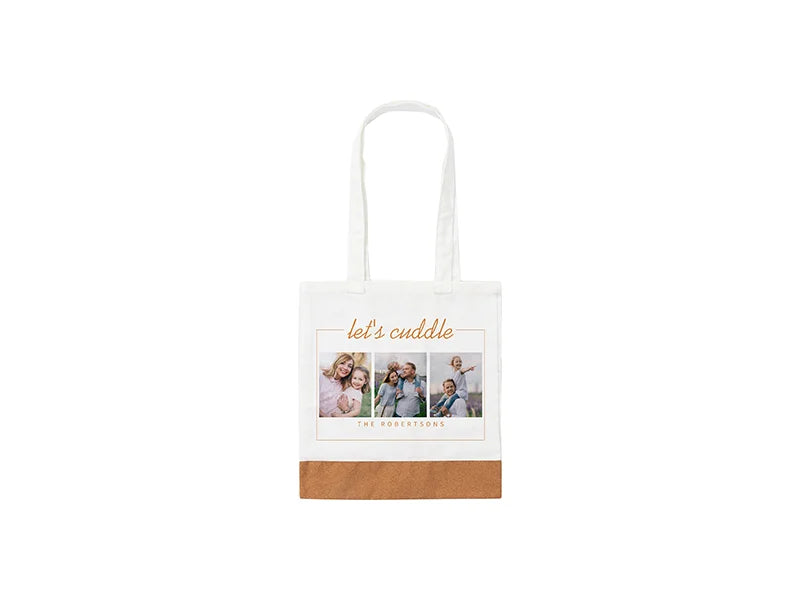 Sublimation Blanks Canvas Stitching Cork Eco-Friendly Shopping Bag