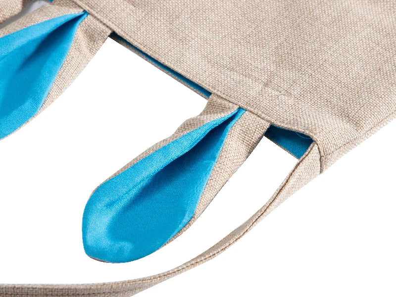 Sublimation Linen Easter Bunny Bag (Blue Ears, 29*34cm)