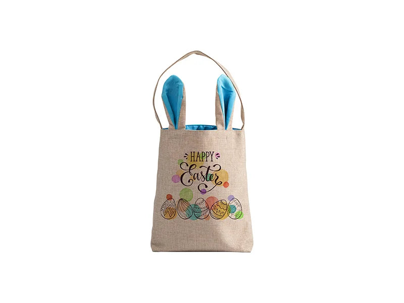 Sublimation Linen Easter Bunny Bag (Blue Ears, 29*34cm)
