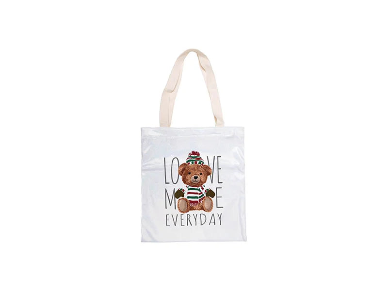 Sublimation Glitter Tote Bag(34*37cm, White)