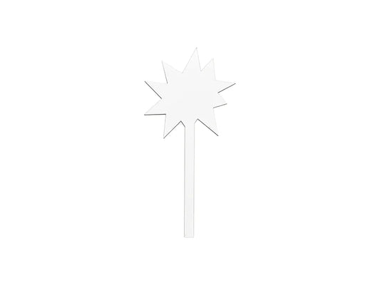 Sublimation Blank Hardboard Star Shape Message Sign (7.5*15.5*0.3cm, Single-Sided)