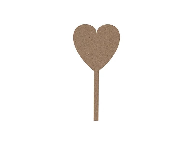 Sublimation Blank Hardboard Heart Shape Message Sign(7.5*15.5*0.3cm, Single-Sided)