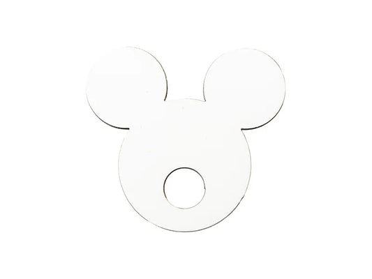 Sublimation Blanks Hardboard Name Tag (5.5*6*0.3cm,Mickey Shape)