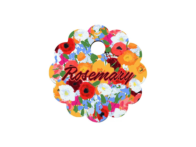 Sublimation Blanks Hardboard Name Tag (φ8*0.3cm,Lace RND Shape)