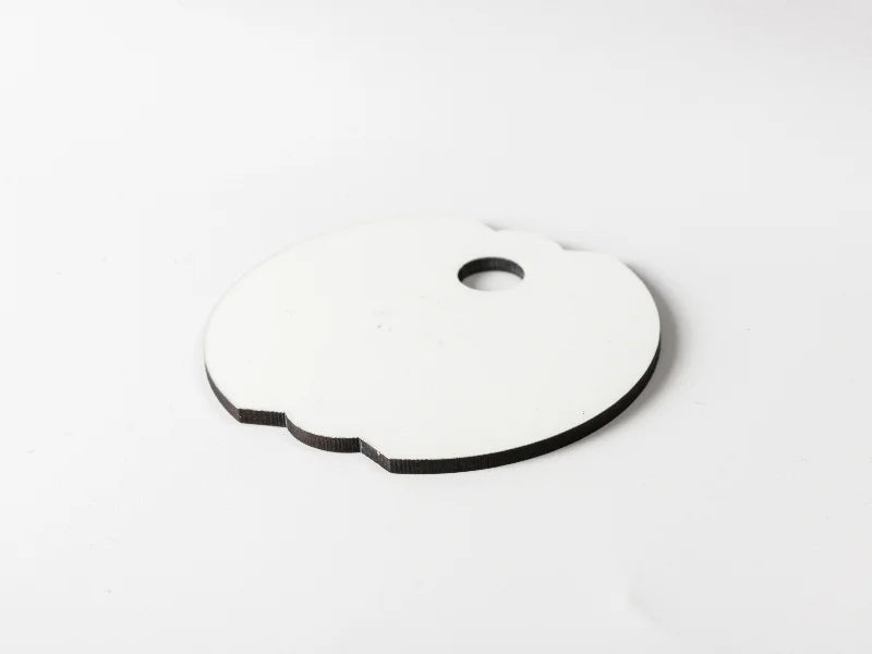 Sublimation Blanks Hardboard Name Tag (φ8*0.3cm,Bud Shape)