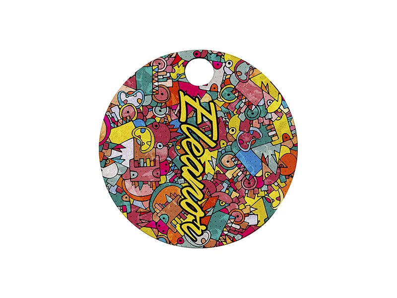 Sublimation Blanks HB Glitter Name Tag for 40oz Stanley Tumbler (φ8*0.3cm, RND Shape)