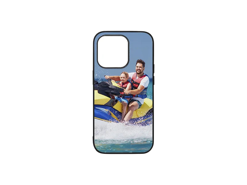 Sublimation Blanks iPhone 15 Pro Cover with insert (Rubber, Black)
