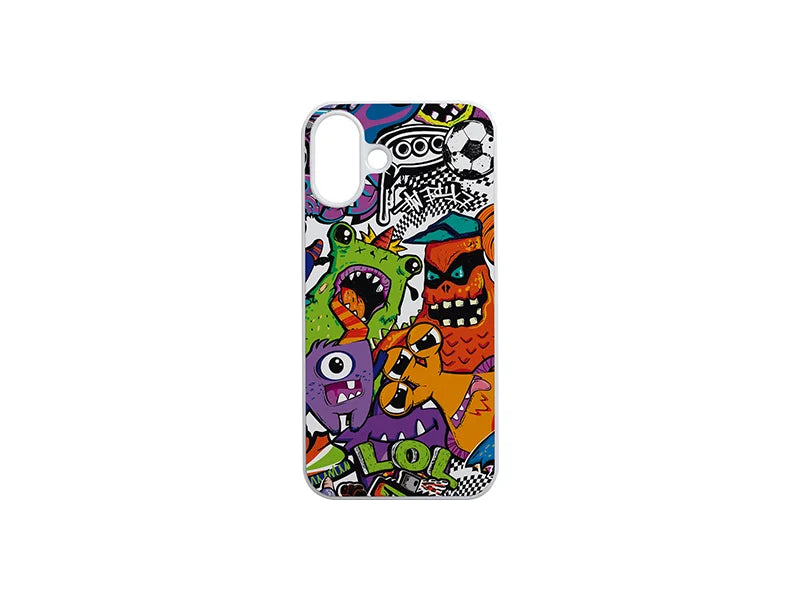 Sublimation iPhone 16 Plus Cover w/ insert (Plastic, White)