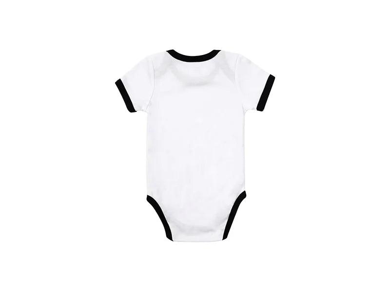 Baby Onesie Short Sleeve L(Black Edge,6-12M)
