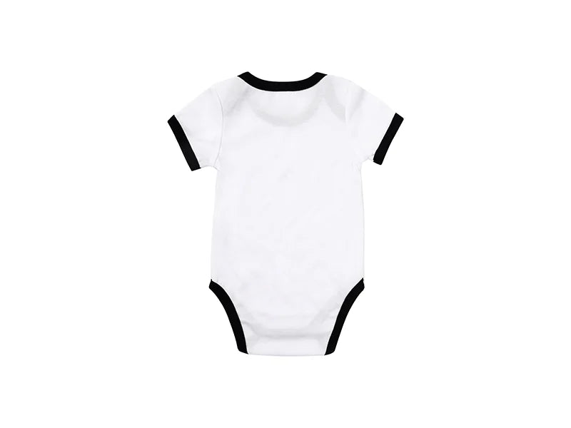 Baby Onesie Short Sleeve M(Black Edge,3-6M)