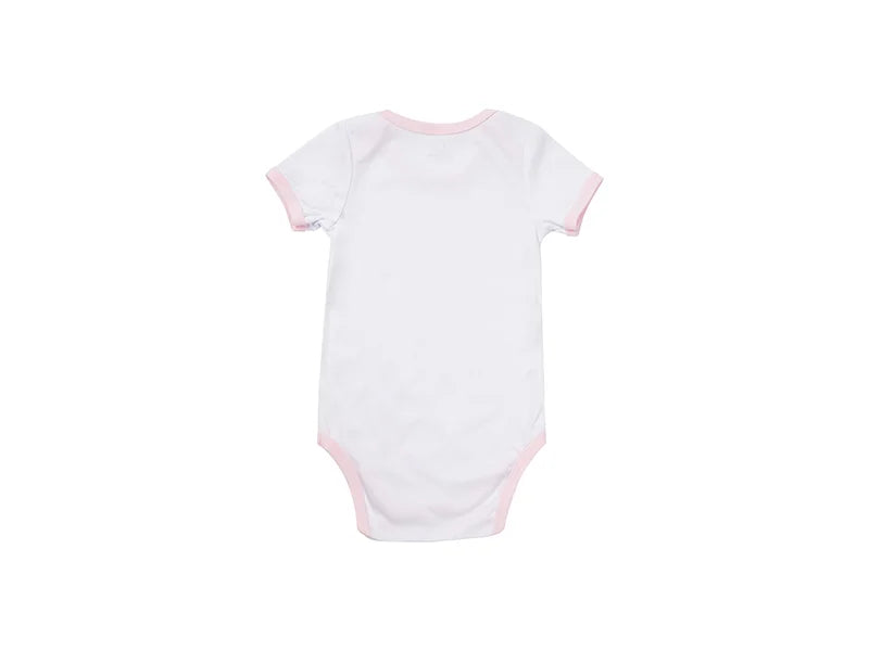 Baby Onesie Short Sleeve XXL(Pink Edge,18-24M)