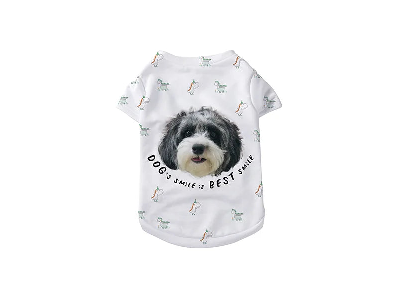 Sublimation Blank Dog T-Shirt (White)