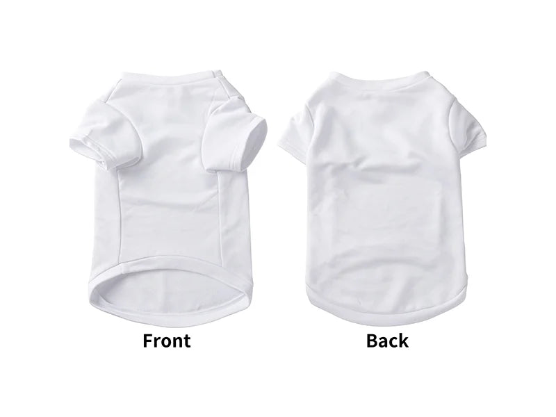 Sublimation Blank Dog T-Shirt (White)