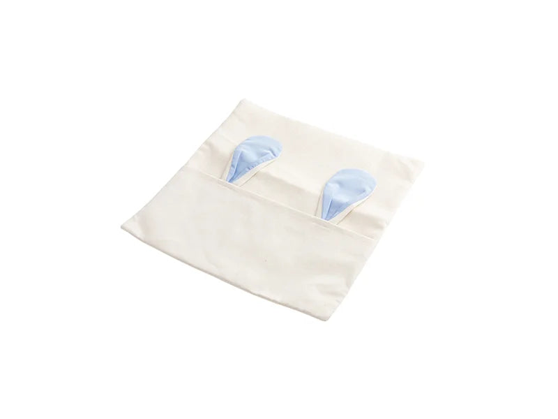 Sublimation Blanks Easter Bunny Pillow Cover(Light Blue Ears, 40*40cm)
