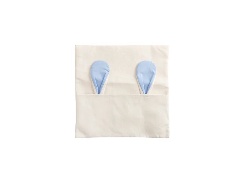 Sublimation Blanks Easter Bunny Pillow Cover(Light Blue Ears, 40*40cm)