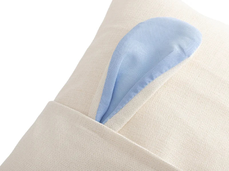 Sublimation Blanks Easter Bunny Pillow Cover(Light Blue Ears, 40*40cm)